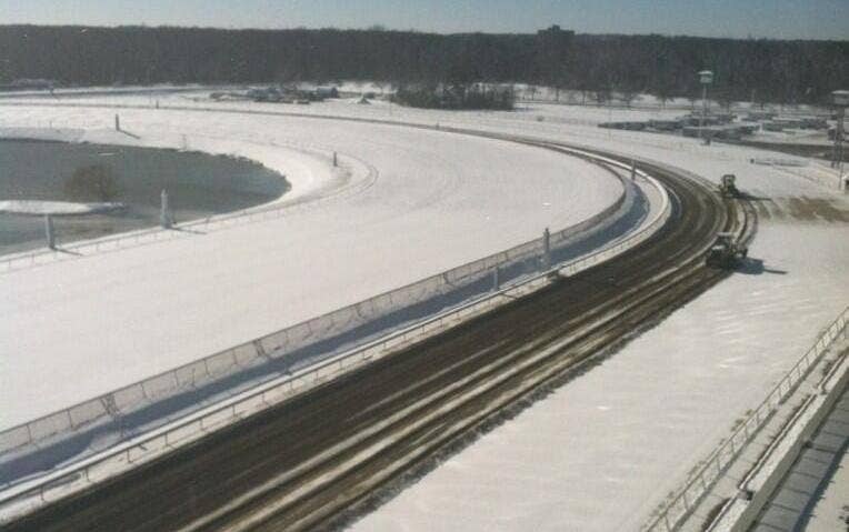 Race Start Ramp Snow Snow, Bitter Cold Halt Racing in Mid-Atlantic, Northeast - Paulick Report