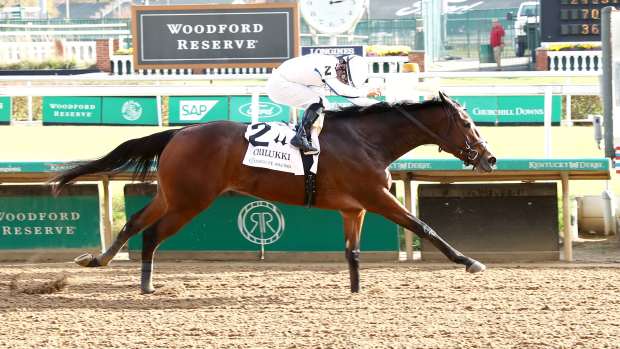 Chilukki (G3) winner Shred the Gnar, with Luis Saez in the irons