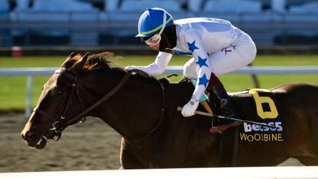 He’s Not Joking, with Kazushi Kimura in the irons, takes the Grey (G3) at Woodbine