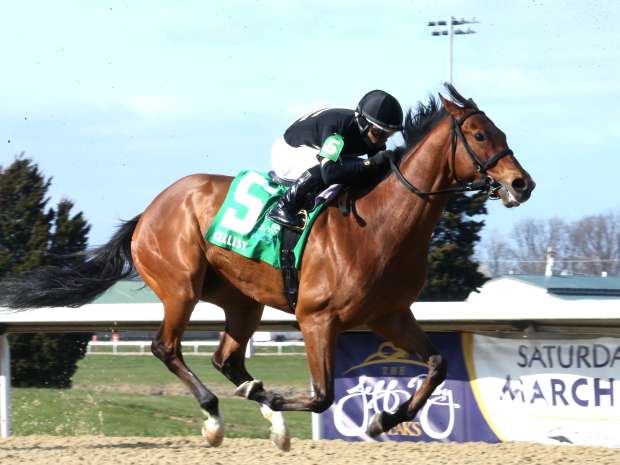 Cellist, with Luis Saez in the irons, winning the Kentucky Cup Classic (G3)