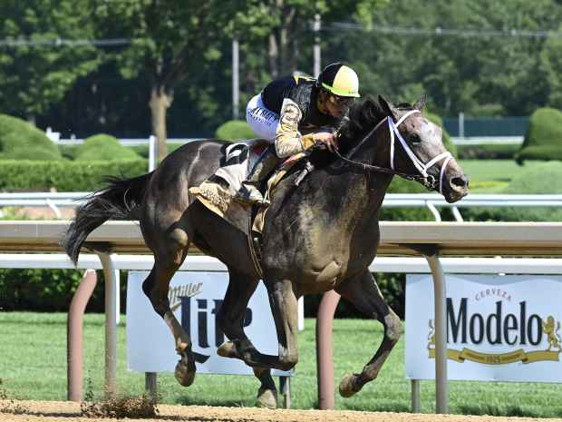 Showcase, under Irad Ortiz Jr., cruises to the finish line in the Saratoga Special (G2)