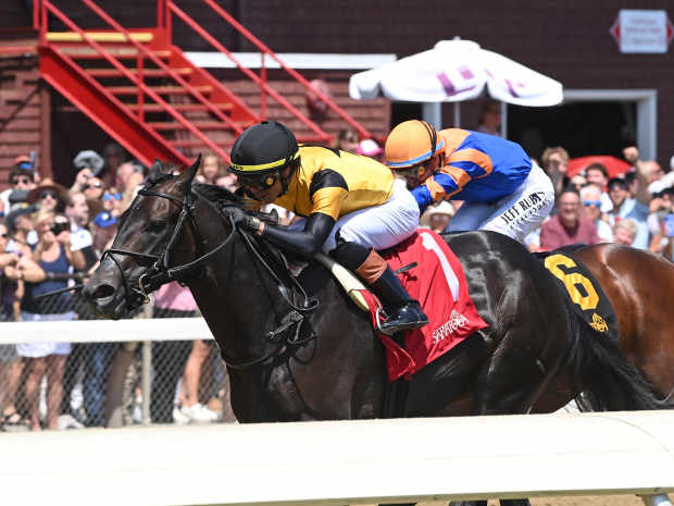 Ewing, under Irad Ortiz Jr., holds off Obliteration to win the Saratoga Special (G2)
