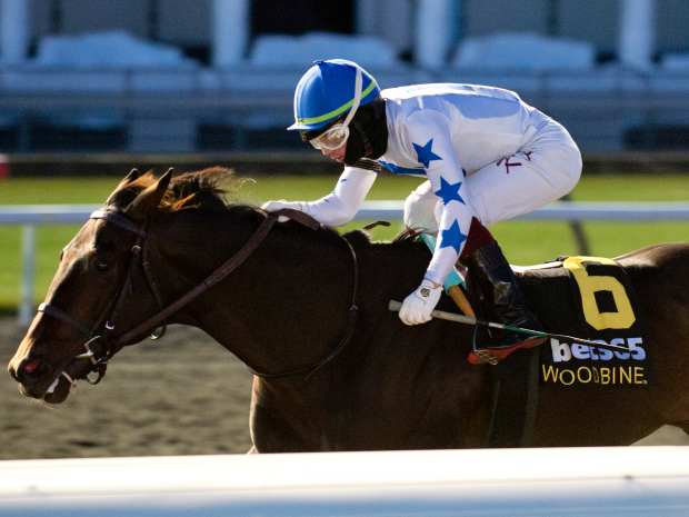 He’s Not Joking, with Kazushi Kimura in the irons, takes the Grey (G3) at Woodbine