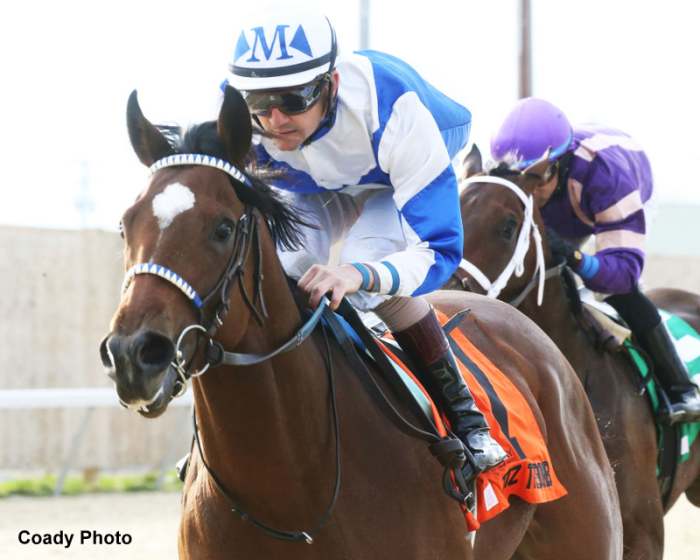 Tiz the Bomb wins the Jeff Ruby Steaks; listed as probable for the Audubon at Churchill