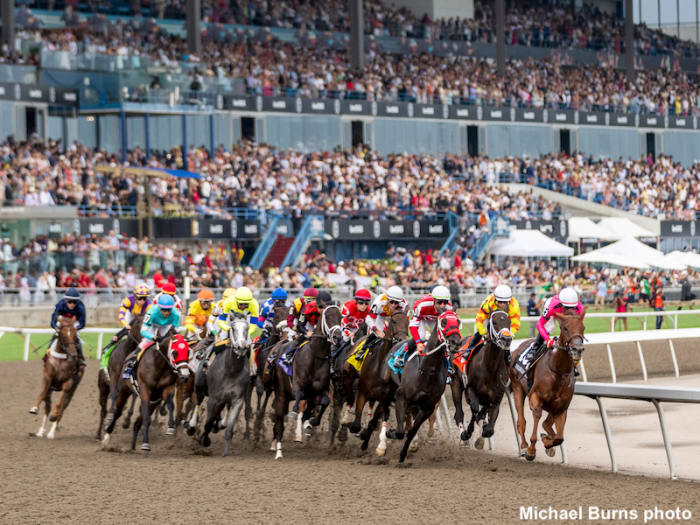 Woodbine 2024 King S Plate To Be Held On Aug 17 Paulick Report   Toronto Onaugust 20 2023jockey Patrick Husbands Guides Paramount Prince Into The First Turn Pink Silks On Way To Capturing The 164th Running Of The 1000000 Dollar Kings Plate For Owners Gary Barber An 