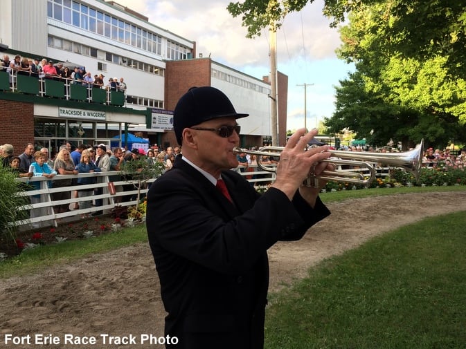 Reinhold Nagel, who has been the Fort Erie Race Track’s bugler for the past 63 years, will be there on May 23 to call the horses to the first post at 4:30 p.m.
