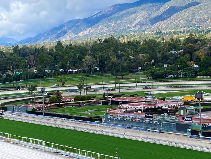 Santa Anita's New Synthetic Infield Training Track On Schedule For Mid