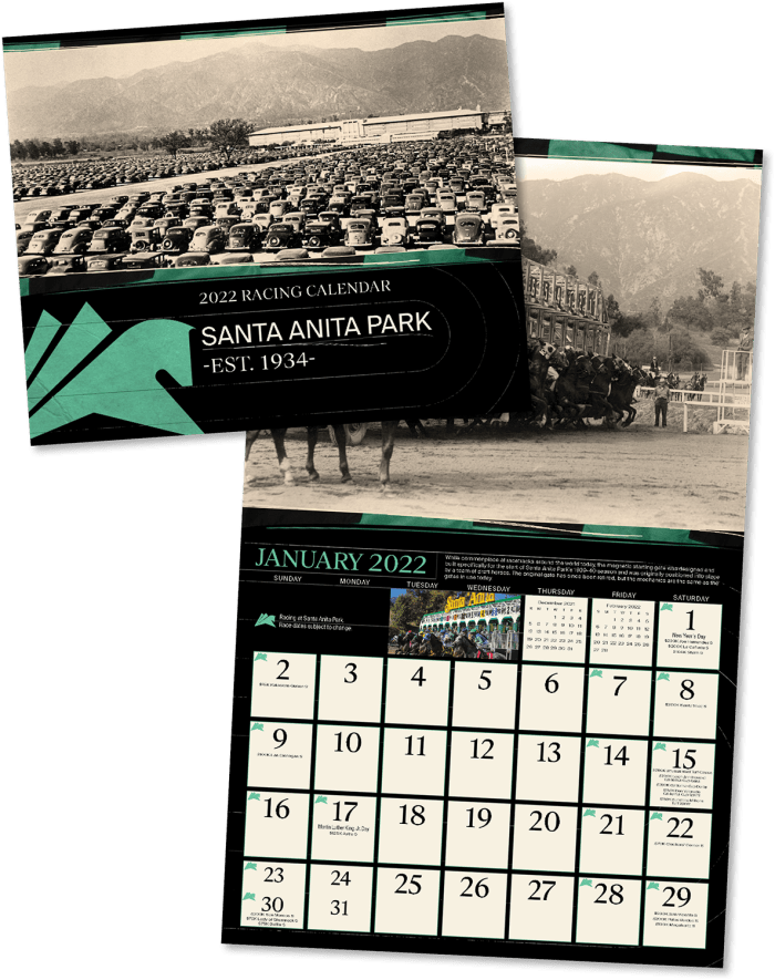 Santa Anita's Traditional Wall Calendar Giveaway Returns On Opening Day