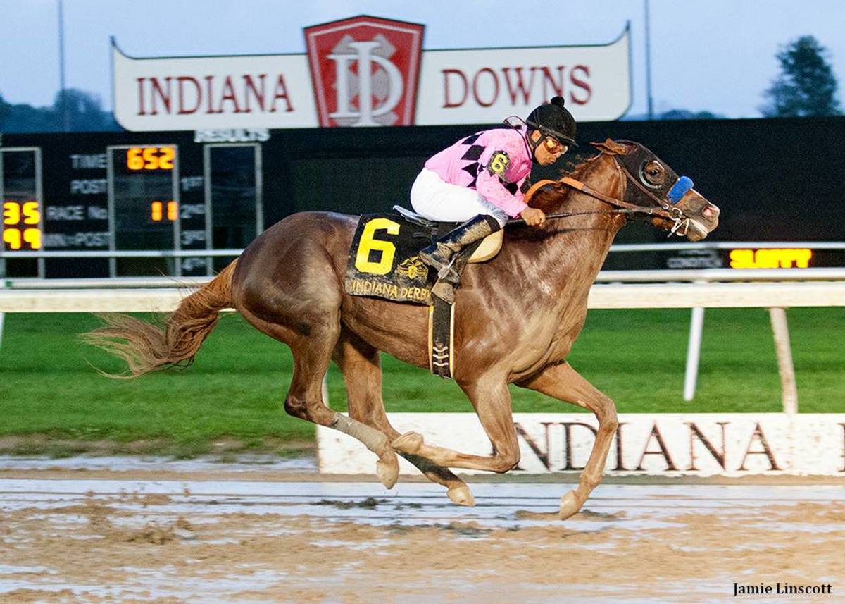 Power Broker Splashes to Victory in Indiana Derby Paulick Report