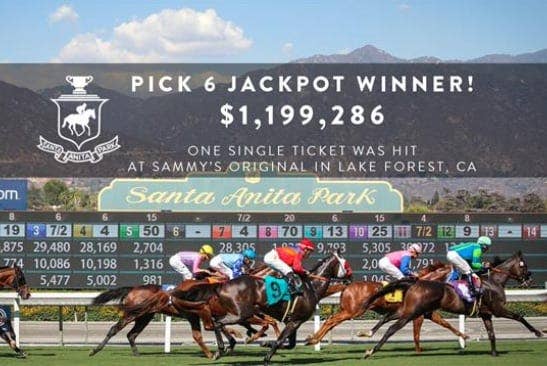 Santa Anita's Single Ticket Pick Six Jackpot Pays 1,199,286 Paulick