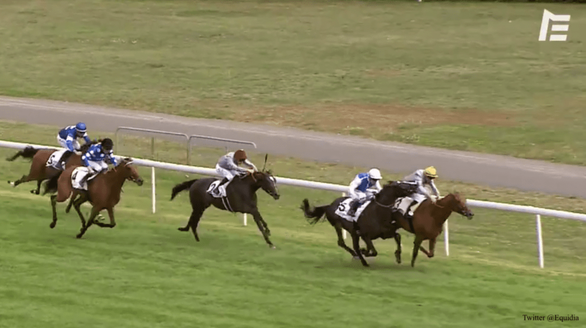 Jaws, Revisited French Runner Tries To Take A Bite Out Of Rival Jockey