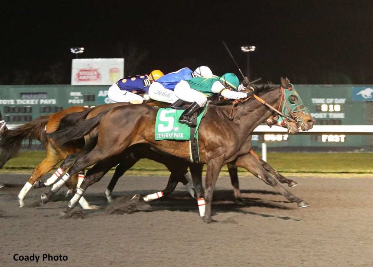 Mick RuisTrained Midnight Pleasure Nails Blanket Finish In Turfway's