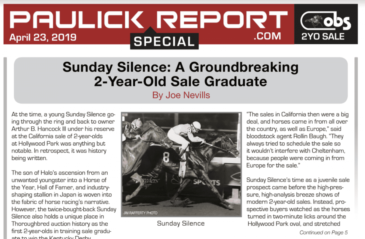 PR Special OBS April Sunday Silence Makes History Paulick Report