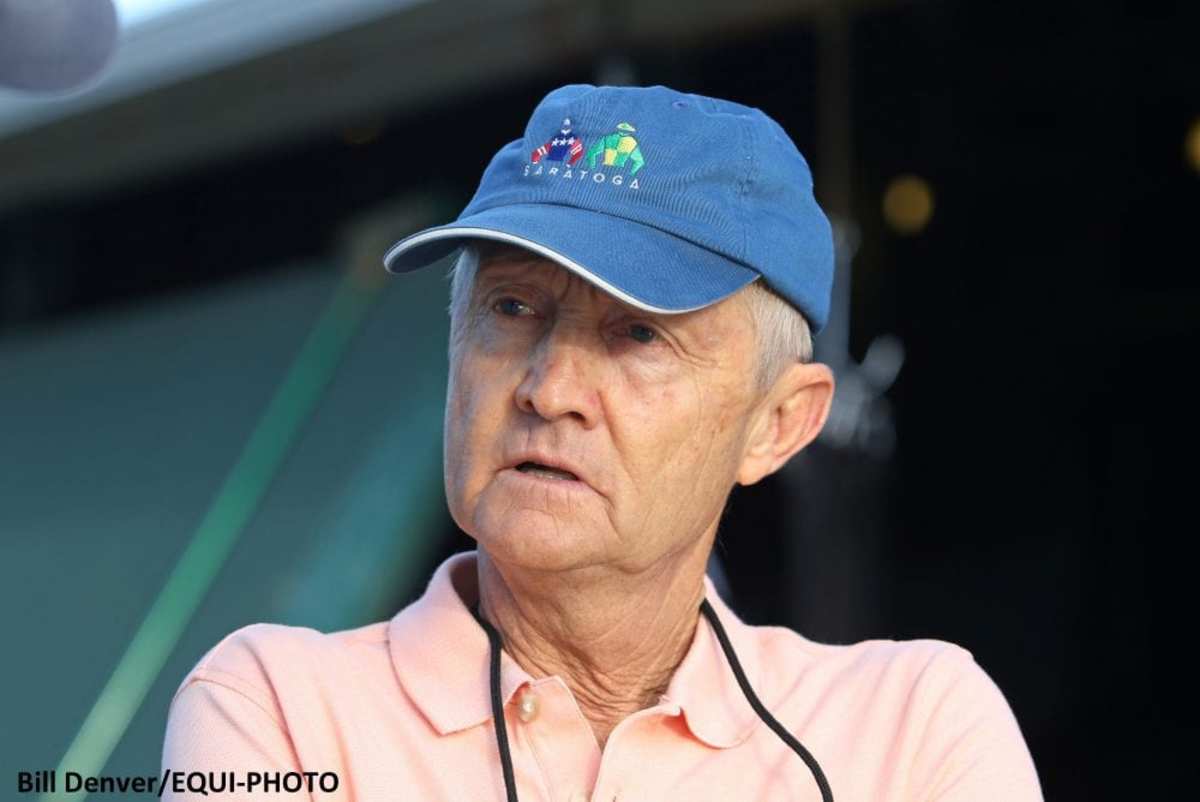 Trainer Jason Servis outside his barn at Monmouth Park Racetrack in Oceanport, NJ on Monday morning 7/15/19.