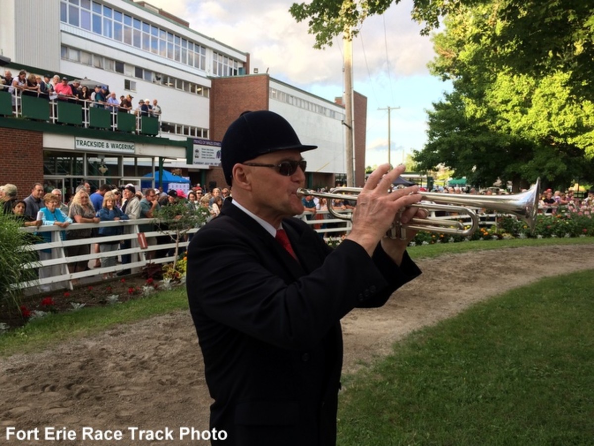 Reinhold Nagel, who has been the Fort Erie Race Track’s bugler for the past 63 years, will be there on May 23 to call the horses to the first post at 4:30 p.m.
